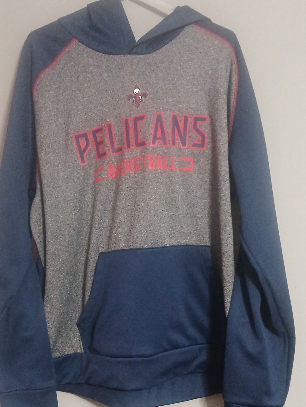 Fanatics Pelicans Gray & Navy Crewneck Sweatshirt